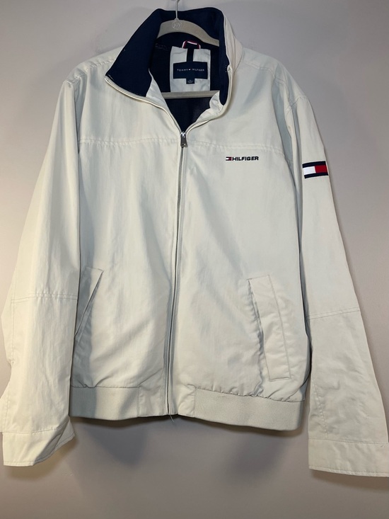Tommy Hilfiger Other - Tommy Hilfiger White Bomber Jacket with Navy Trim